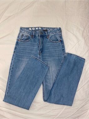 Macy's Blue Straight-Leg Jeans